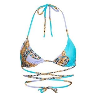 INAMORATA Las Olas Bikini in Lavender Blue Print